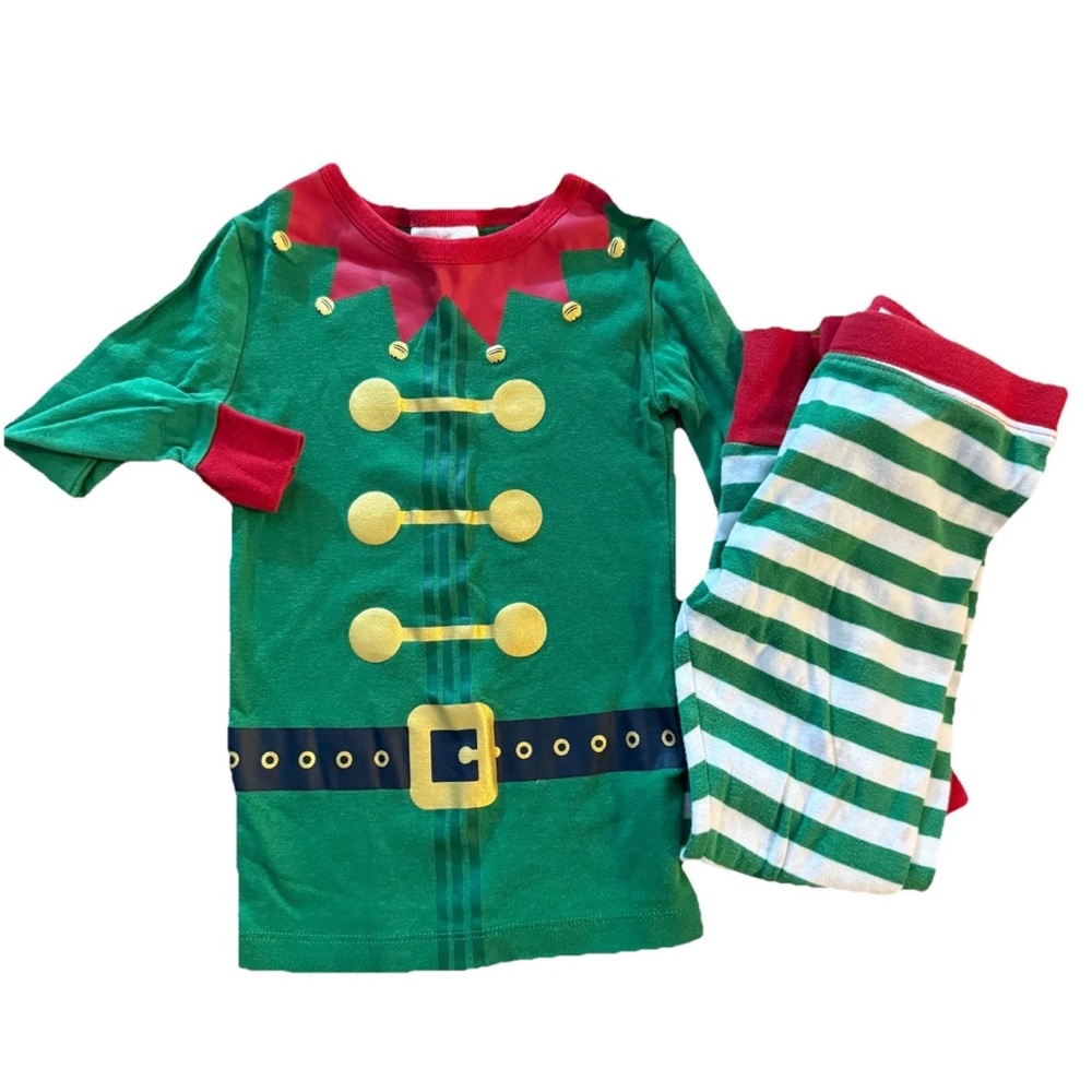 Wondershop Christmas Elf Pajamas Set - Kids 4T Holiday Green Red
